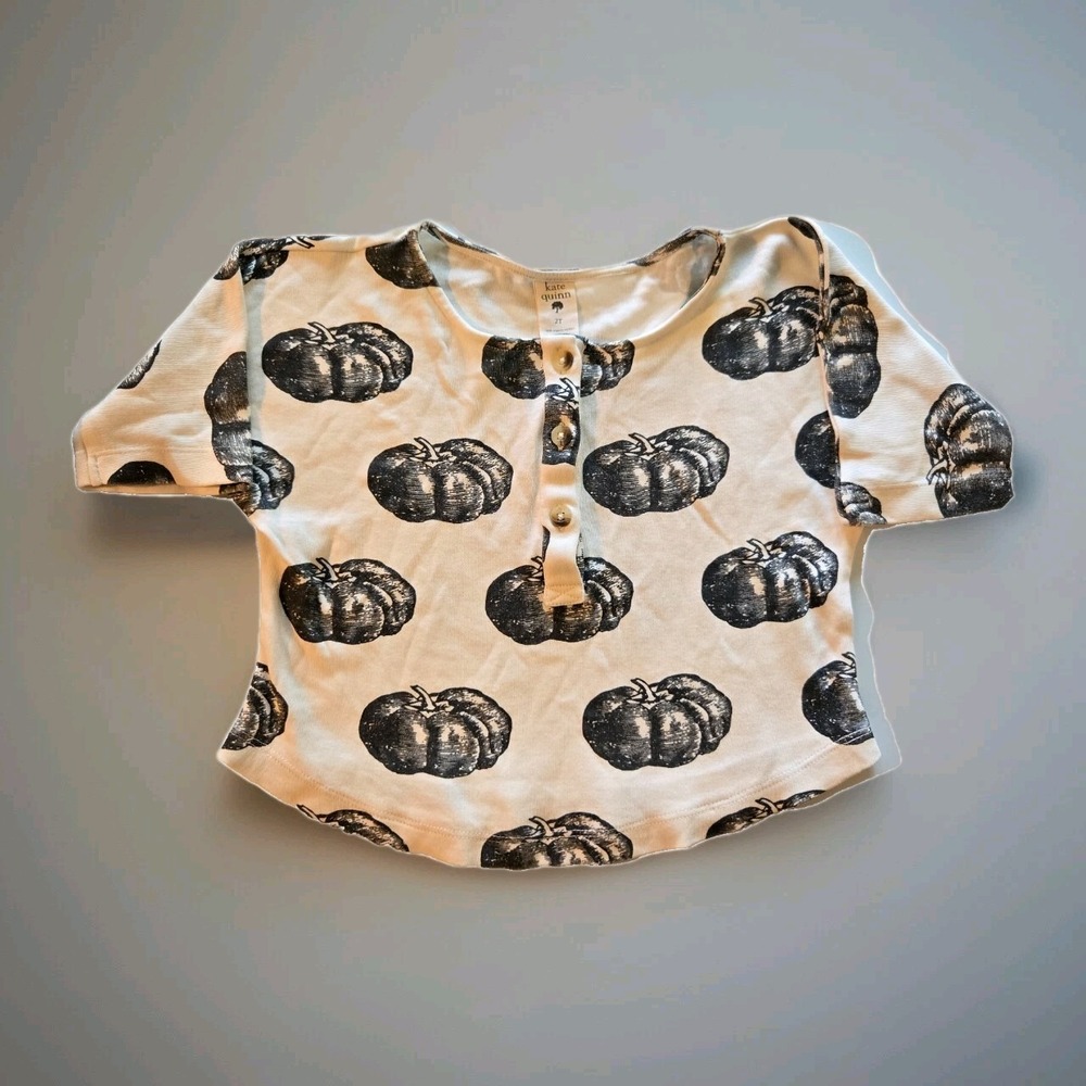 Kate Quinn Squash Fall Harvest Pumpkin Patch Unisex Top, Size 2T